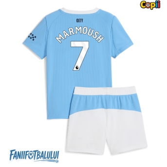 Manchester City Omar Marmoush #7 Echipament de Fotbal Replică 2025-26 Copii Acasa (+ Șorturi)